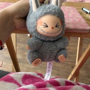 Gray Plush Labubu Popmart